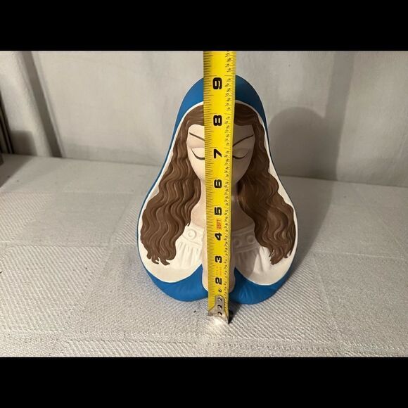 VTG Praying Virgin Mary Head Bust Statue Holland Atlantic Mold Hand Painted EVC. - Picture 6 of 9